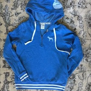 PINK by Victoria’s Secret blue 1/4 zip pullover